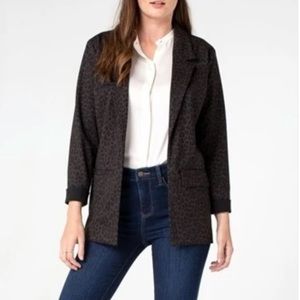 NWT Liverpool Leopard Print Boyfriend Blazer M